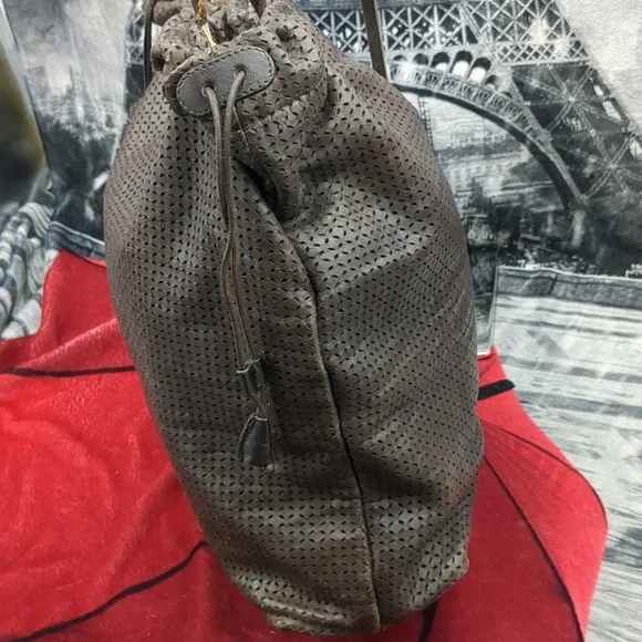 Furla Laser Cut Leather Shoulder Bag - Picture 7 of 16